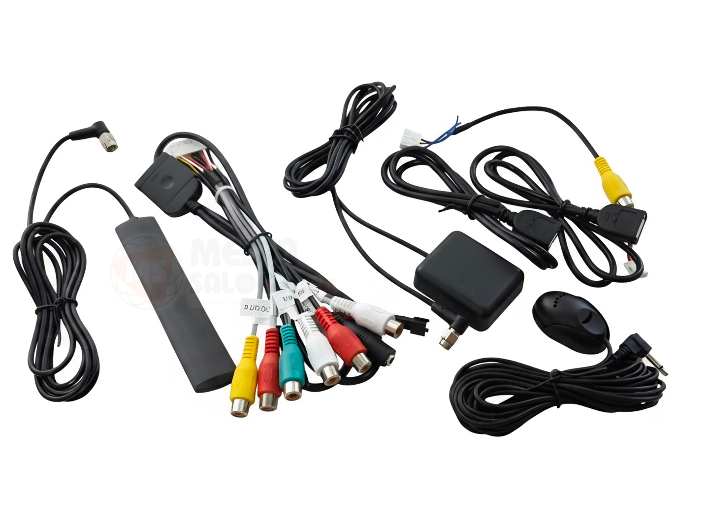 Комплект проводов Topway TS20 Tesla Style: RCA, GPS-антенна, USB-кабели, выносной микрофон, антенный адаптер